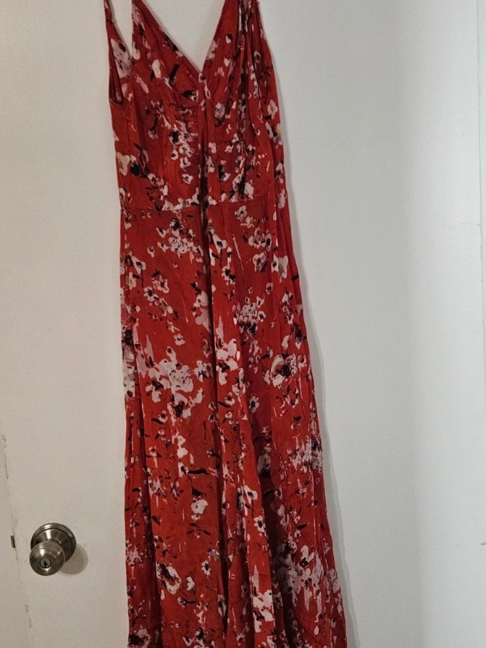 Free People Red Floral Maxi Dress